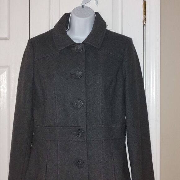 Merona  gray wool blend coat  Sz M - Picture 3 of 6